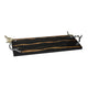 Vada Rectangular Tray | Silver Branch Handles w Bird | Brown Wood | 26"