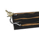 Vada Rectangular Tray | Silver Branch Handles w Bird | Brown Wood | 26"