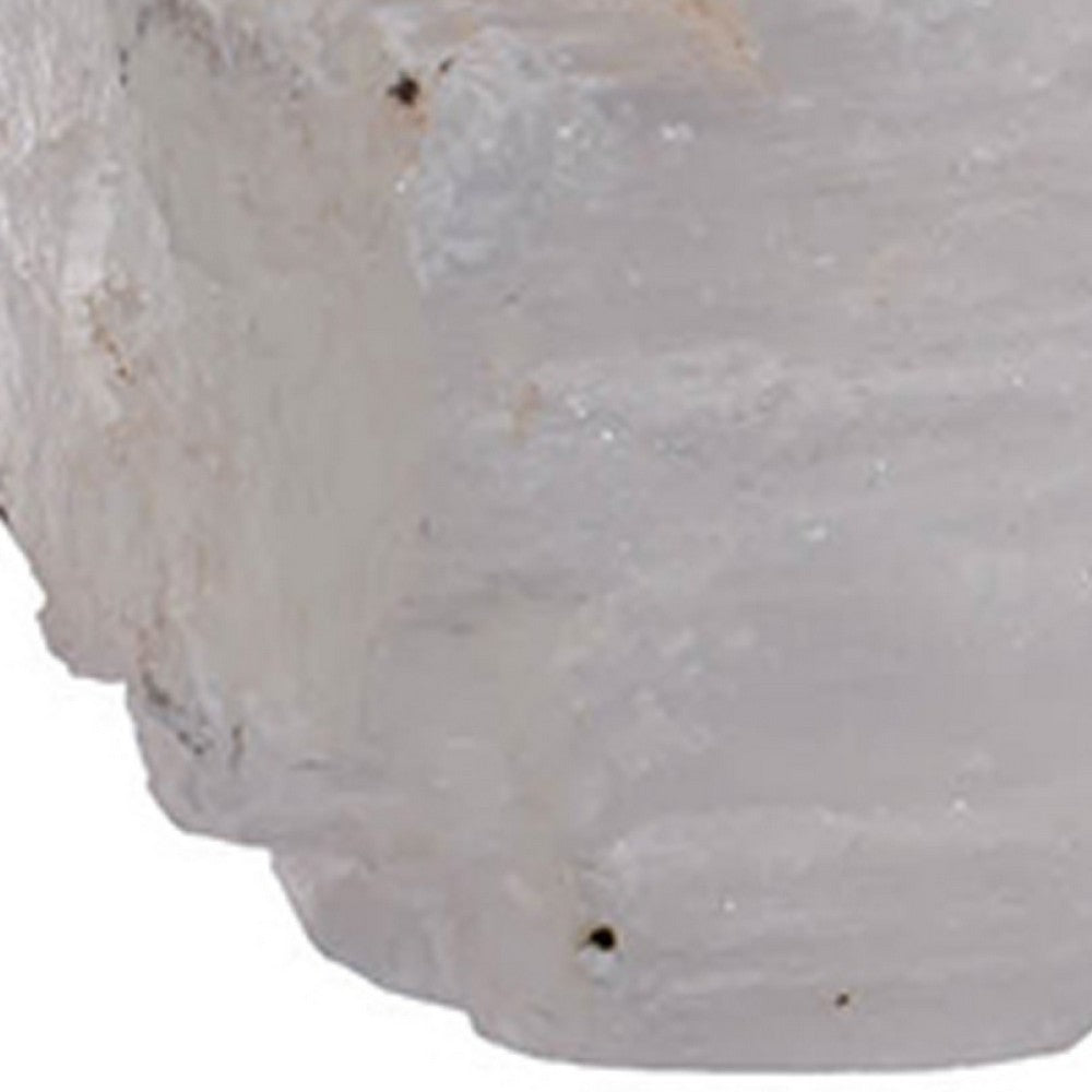 Tabletop Decor | Rectangular Shape | White Natural Selenite | 11"