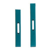 Fara Rectangular Tray Set of 2 | Marble Design | Cutout Handle Blue Plastic