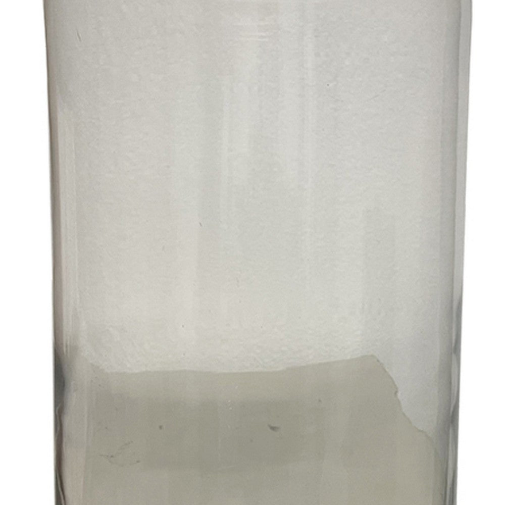Decorative Pear Shaped Canister with Lid | Hammered Gold Accent 18"