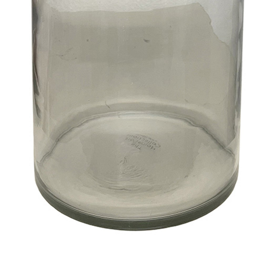 Decorative Pear Shaped Canister with Lid | Hammered Gold Accent 18"