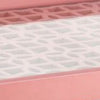 Decorative Serving Tray | Light Pink Handles | Patterned Glass | 28"