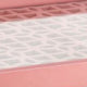 Decorative Serving Tray | Light Pink Handles | Patterned Glass | 28"