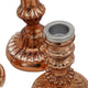 Lemu Luminary Treasures Candle Holder Set of 3 | Copper Ornate Iron