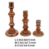 Lemu Luminary Treasures Candle Holder Set of 3 | Copper Ornate Iron