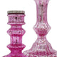 Lemu Luminary Treasures Candle Holder Set of 3 | Pink Ornate Iron
