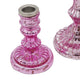 Lemu Luminary Treasures Candle Holder Set of 3 | Pink Ornate Iron