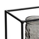 Mev 4 Jar Candle Holder | Brown Gray Glass | 16" Black Iron Frame