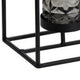 Mev 4 Jar Candle Holder | Brown Gray Glass | 16" Black Iron Frame