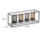 Mev 4 Jar Candle Holder | Brown Gray Glass | 16" Black Iron Frame