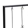 Decorative Candle Holder with 3 Hanging Glass Jars | 21" Matte Black