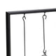 Decorative Candle Holder with 3 Hanging Glass Jars | 21" Matte Black