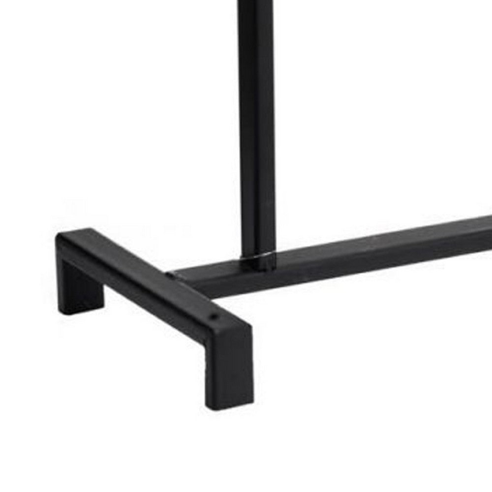 Decorative Candle Holder with 3 Hanging Glass Jars | 21" Matte Black