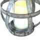 Glass Hurricane Candle Holder Lantern | Rope Handle | 12" Gray