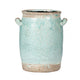 Decorative Vase with Crackle Glaze | 8" Aqua Turquoise Ceramic