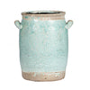 Decorative Vase with Crackle Glaze | 8" Aqua Turquoise Ceramic
