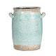Decorative Vase with Crackle Glaze | 8" Aqua Turquoise Ceramic