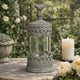 Floating Fleur Glass Jar | 13" Gray Bird Accent | Ornate Cement Lid