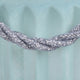 Fsy Decorative Vase | Silver Handle | Light Blue Frosted Glass | 10"