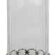 Vintage Candle Holder | Clear Glass Hurricane | 18" Silver Accent Rim