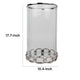 Vintage Candle Holder | Clear Glass Hurricane | 18" Silver Accent Rim