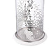 Gsy Decorative Candle Holder | Silver & White Patchwork | 12" Glass