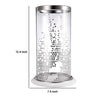 Gsy Decorative Candle Holder | Silver & White Patchwork | 12" Glass