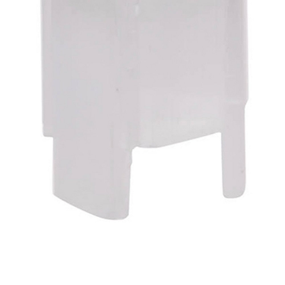 Decorative Candle Holder | Coastal White Selenite Stone | 8"