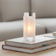 Decorative Candle Holder | Coastal White Selenite Stone | 8"