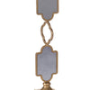 Candle Holders Set of 2 | 17" Gold Metal Frame | Mirrored Accent