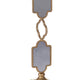 Candle Holders Set of 2 | 17" Gold Metal Frame | Mirrored Accent