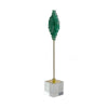 Decorative Sculpture | Clear Base | Green Marble Floating Jewel 19"