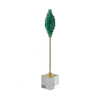 Decorative Sculpture | Clear Base | Green Marble Floating Jewel 19"