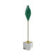 Decorative Sculpture | Clear Base | Green Marble Floating Jewel 19"