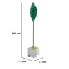 Decorative Sculpture | Clear Base | Green Marble Floating Jewel 19"