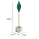 Decorative Sculpture | Clear Base | Green Marble Floating Jewel 19"