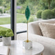 Decorative Sculpture | Clear Base | Green Marble Floating Jewel 19"