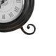 Table Clock | Roman Numerals | Glass Face | Aged Brown Metal | 12" Round