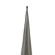 Candle Holder | Pointed Cone Finial on Wired Orb | Gray Metal 26"