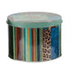 Yuva Decorative Box Set of 3 | Animal Motifs & Stripes | Green Metal Tin