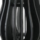 Decorative Lantern | Sculptural Shape & Leather Handle | Black Wood 16"