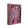 Meer Faux Book Storage Box Set of 3 | Pink Black Fashion Illustrations Silk