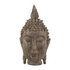Reva Meditating Buddha Head Sculpture | Rustic Distressed Brown 12"
