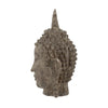 Reva Meditating Buddha Head Sculpture | Rustic Distressed Brown 12"