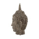 Reva Meditating Buddha Head Sculpture | Rustic Distressed Brown 12"