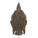 Reva Meditating Buddha Head Sculpture | Rustic Distressed Brown 12"