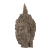 Reva Meditating Buddha Head Sculpture | Rustic Distressed Brown 12"