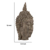 Reva Meditating Buddha Head Sculpture | Rustic Distressed Brown 12"