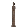 Reva Standing Buddha Sculpture | Distressed Brown Polyresin 24"